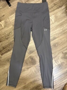 Under Armour Women's Grey Leggings with Pockets | Activewear | Size Medium